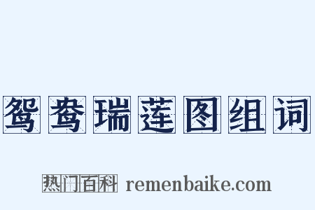 鸳鸯瑞莲图组词是什么意思的图片